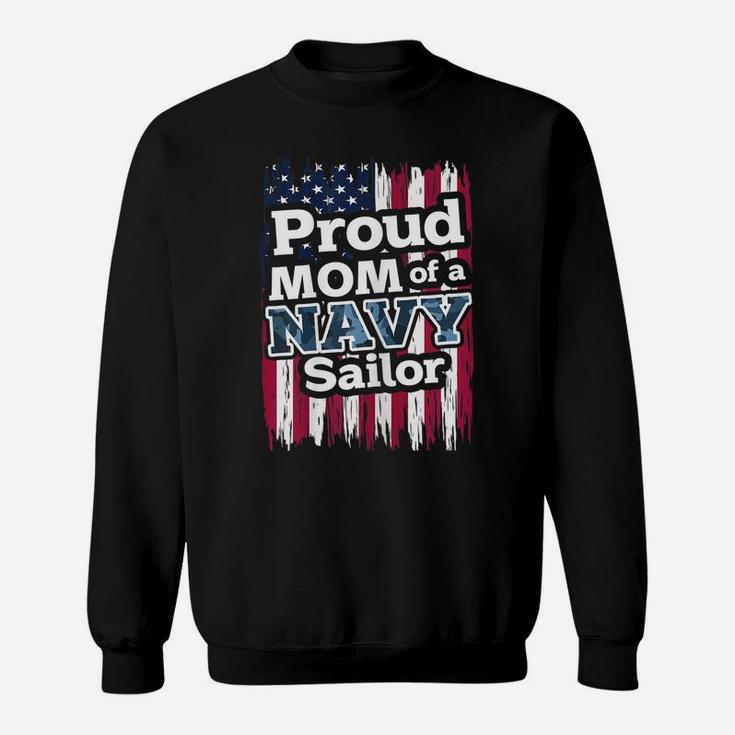 Womens Proud Mom Of A Navy Sailor Sweatshirt