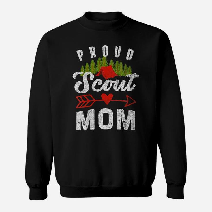 Womens Proud Scout Mom Graphic For Scouting Support Mothers Sweatshirt