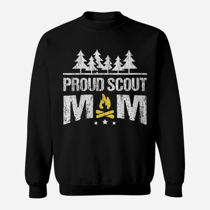 Womens Proud Scout Mom Scouting Camping Adventure Sweatshirt