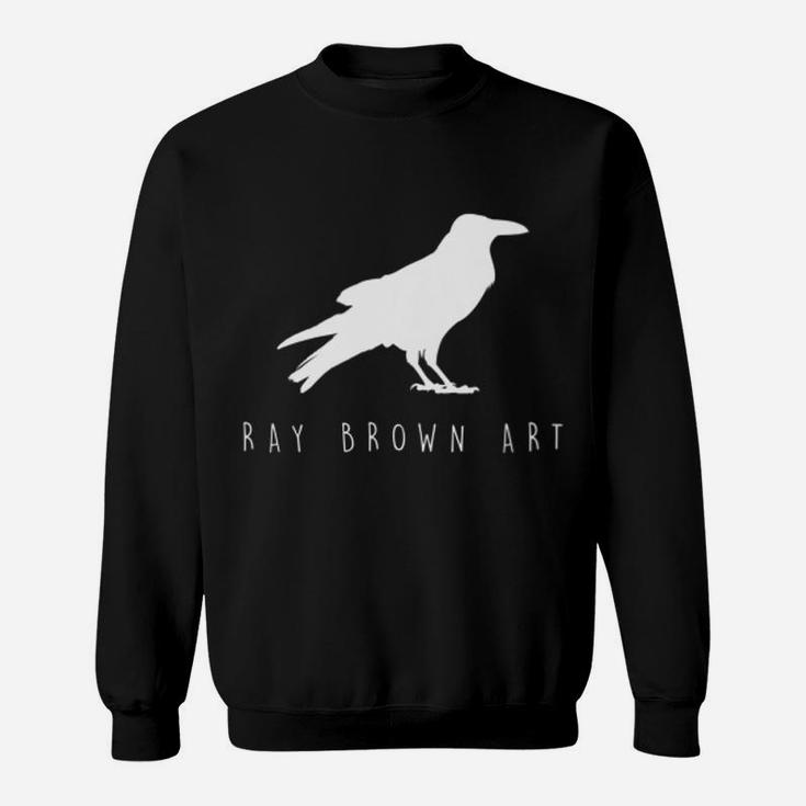 Womens Ray Brown Art Raven Design Sweatshirt
