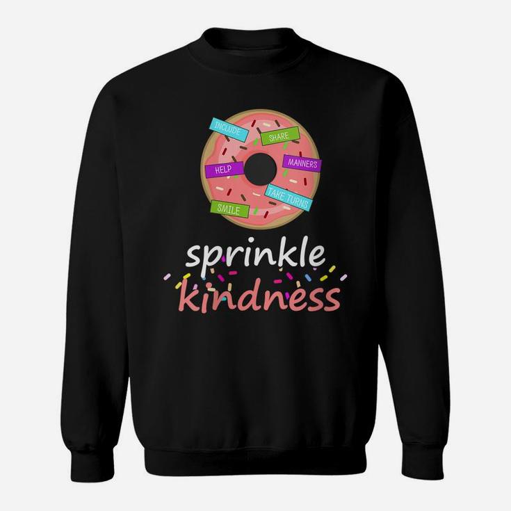 Womens Sprinkle Kindness Donut - Anti-Bullying Kindness Teacher Sweatshirt