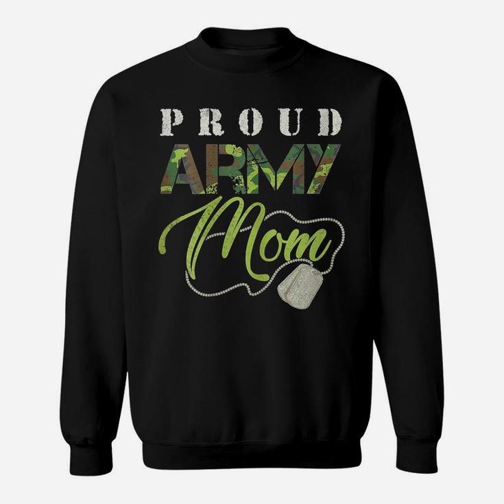 Womens US Military Proud Army Mom Soldier Veteran Mama's Day Sweatshirt