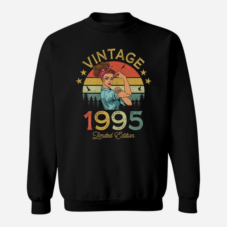 Womens Vintage 1995 Made In 1995 27 Year Old Birthday 27Th Birthday Sweatshirt