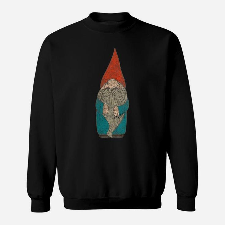 Womens Vintage Gnome Funny Yard Garden Gift Whimsy Sweatshirt
