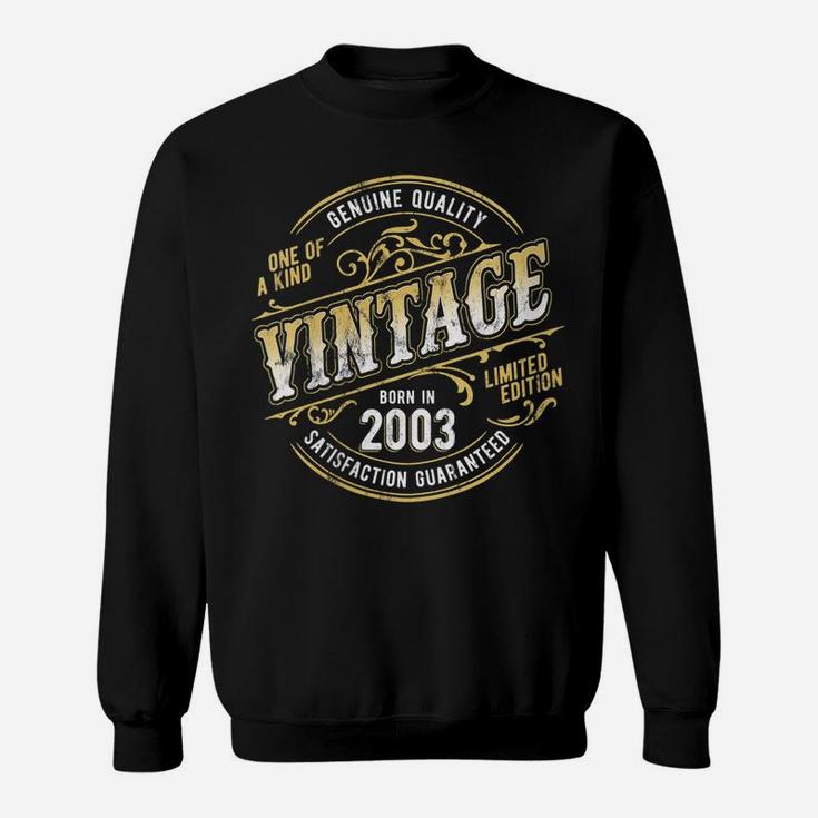 Womens Vintage Living Legend Made In 2003 Classic 18Th Birthday Sweatshirt