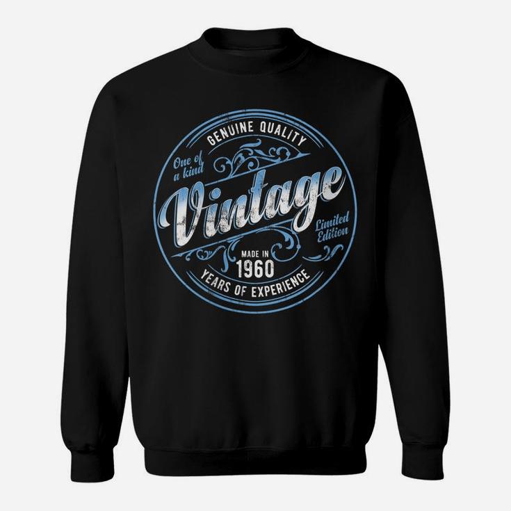 Womens Vintage Made In 1960 Genuine & Original 61St Birthday Sweatshirt