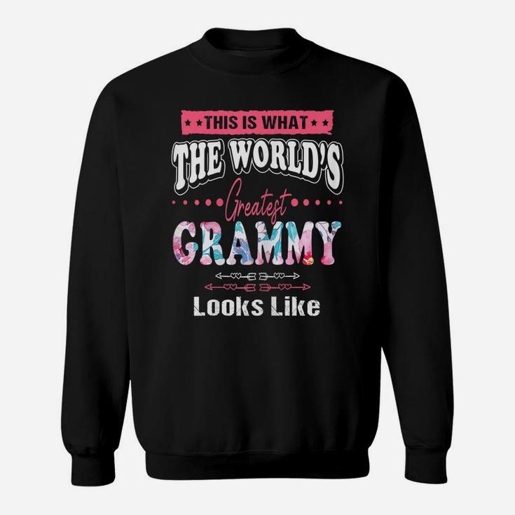 Womens What World's Greatest Grammy Looks Like Mothers Day Sweatshirt