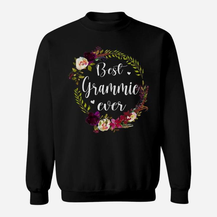 Womens Womens Best Grammie Ever Flower Wreath Grandma - Mothers Day Sweatshirt
