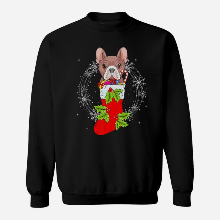 Xmas French Bulldog Stocking Stuffer Funny Sweatshirt