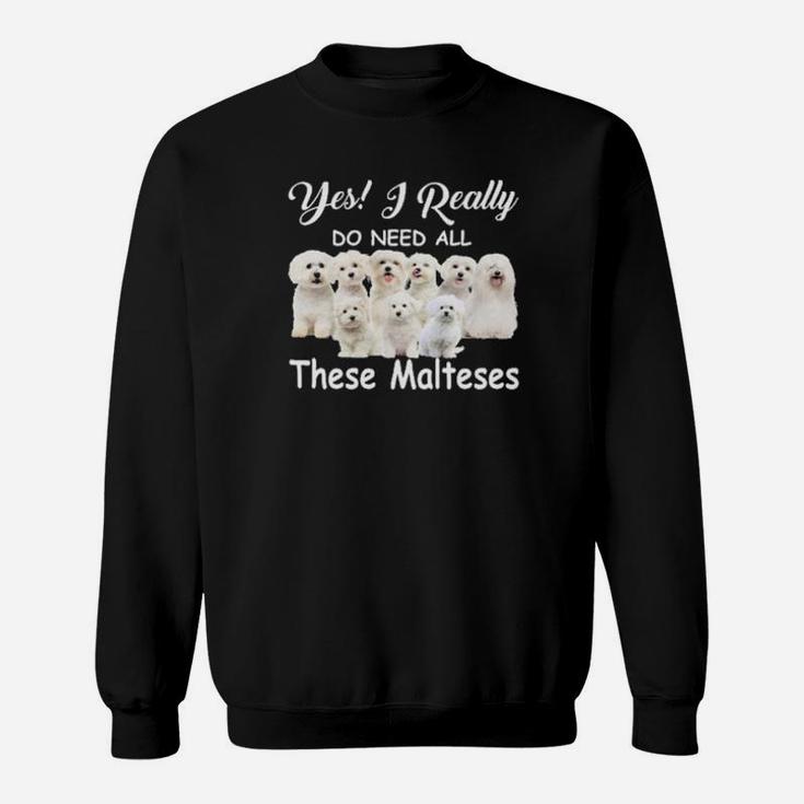 Yes I Really Do Need All These Malteses Sweatshirt