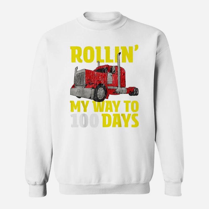 100Th Day Of School T Shirt Boys Truck 100 Days Of School Sweatshirt