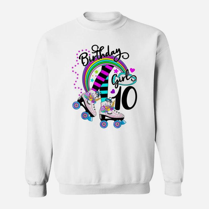 10Th Unicorn Roller Skate Birthday Party For Girls Shirt Sweatshirt