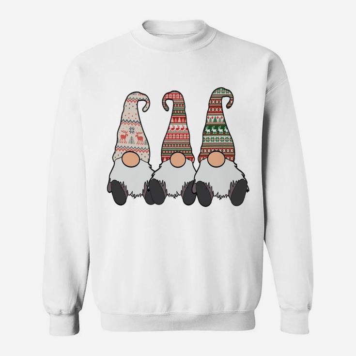 3 Nordic Gnomes Winter Christmas Swedish Tomte Cute Elves Sweatshirt