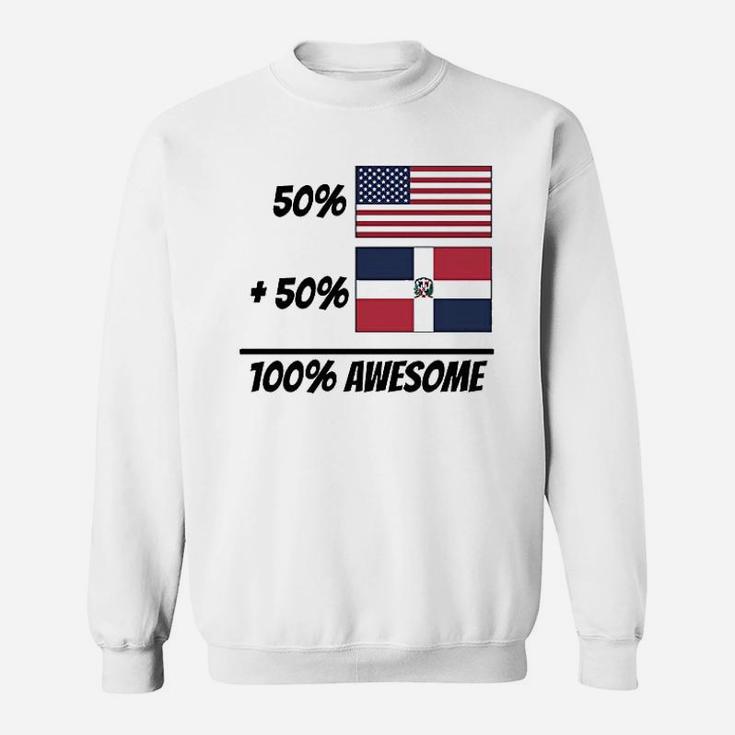 50 American Plus 50 Dominican Equals 100 Sweatshirt