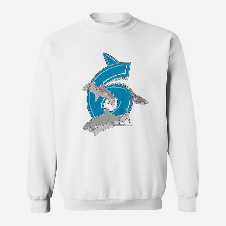 6Th Birthday Great White Shark Sweatshirt