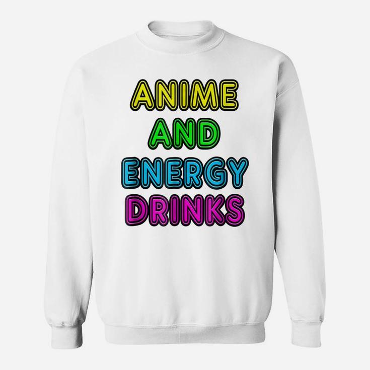 80'S Vintage Neon Anime And Energy Drinks Gift Sweatshirt