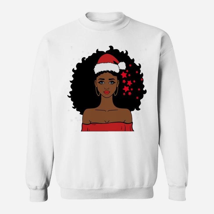 African American Christmas Santa Claus Sweatshirt Sweatshirt