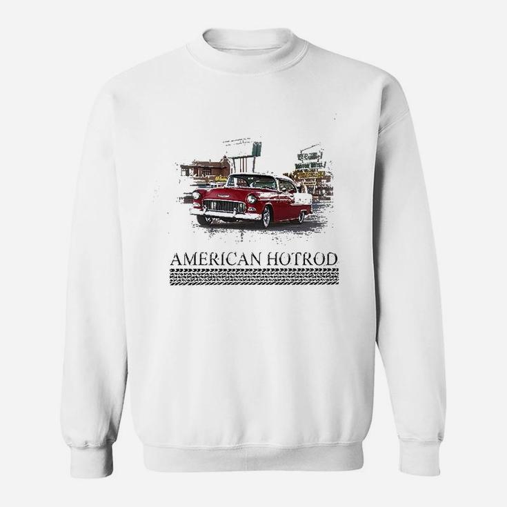American Hotrod Muscle Car Belair Diner Motel Classic Graphic Sweatshirt