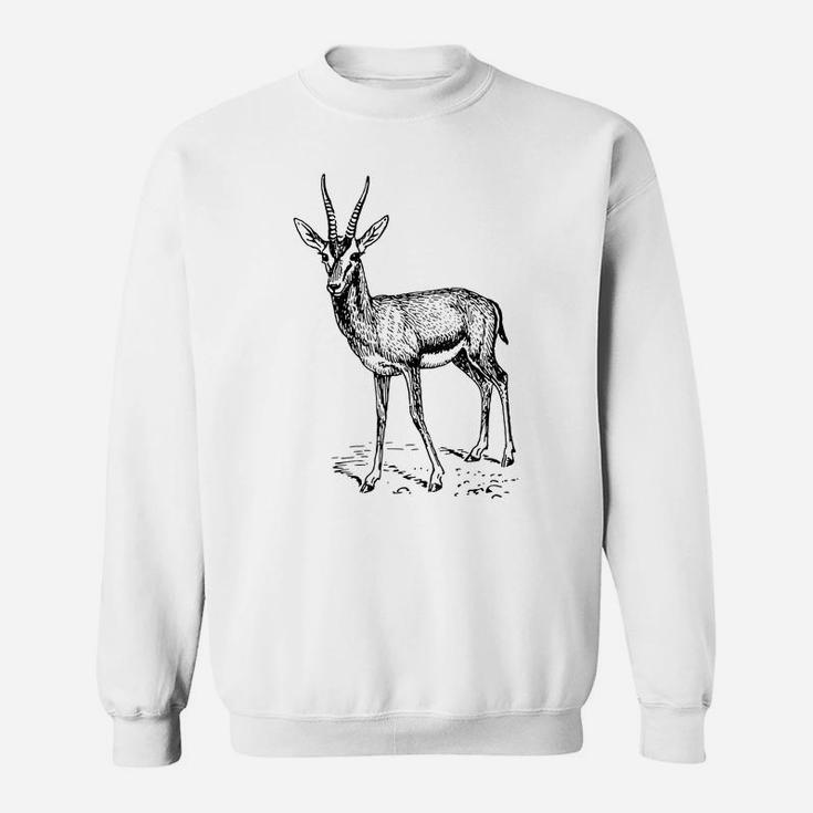 Animals Strong's Colorful Gazelle Design Printed Animals Sweatshirt