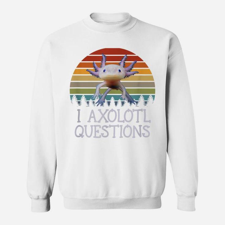 Axolotl Shirt Womens Kids Vintage Gifts Funny Cute Axolotl Sweatshirt