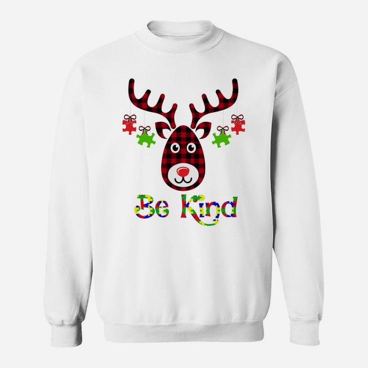 Be Kind Autism Awareness Christmas Reindeer Gifts Xmas Idea Sweatshirt Sweatshirt