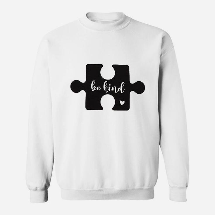 Be Kind Women Cute Puzzle Graphics Sweatshirt