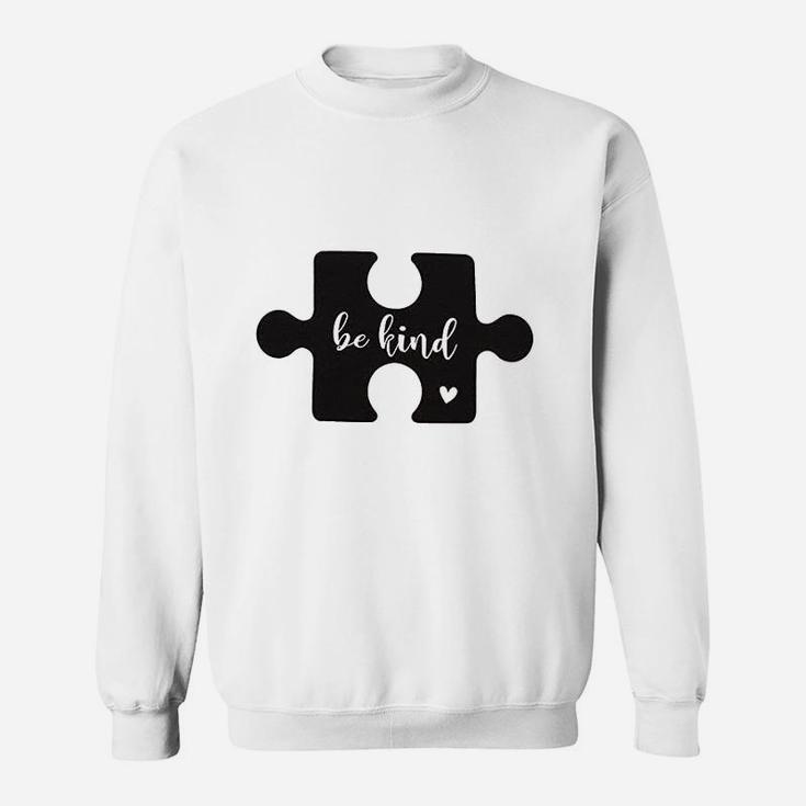 Be   Kind Women Cute Puzzle Graphics Sweatshirt