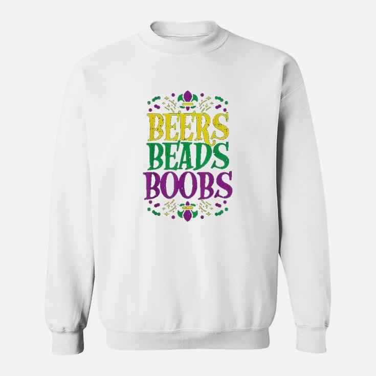 Beads Bobs Funny Mardi Gras Carnival Men Boyfriend Sweatshirt