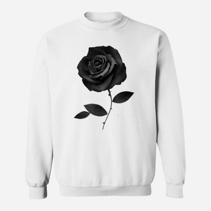 Beautiful Black Rose Flower Sweatshirt
