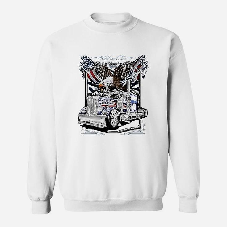 Big Rig Wild And Free Truck Driver Semi Sweatshirt