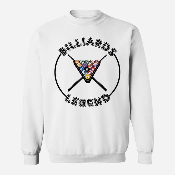 Billiards Legend Pool Game Hobby Fun Long Sleeve Shirt Sweatshirt