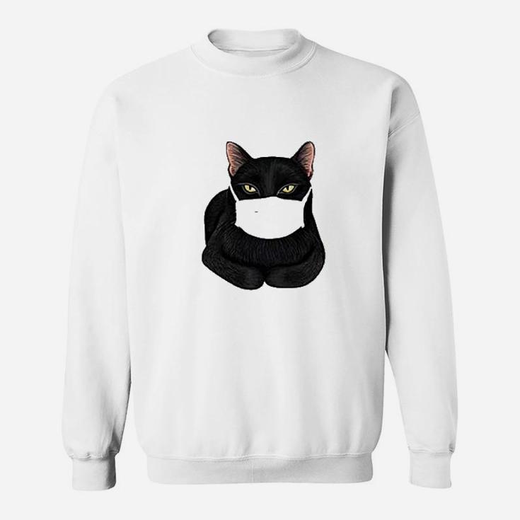 Black Cat Face Sweatshirt