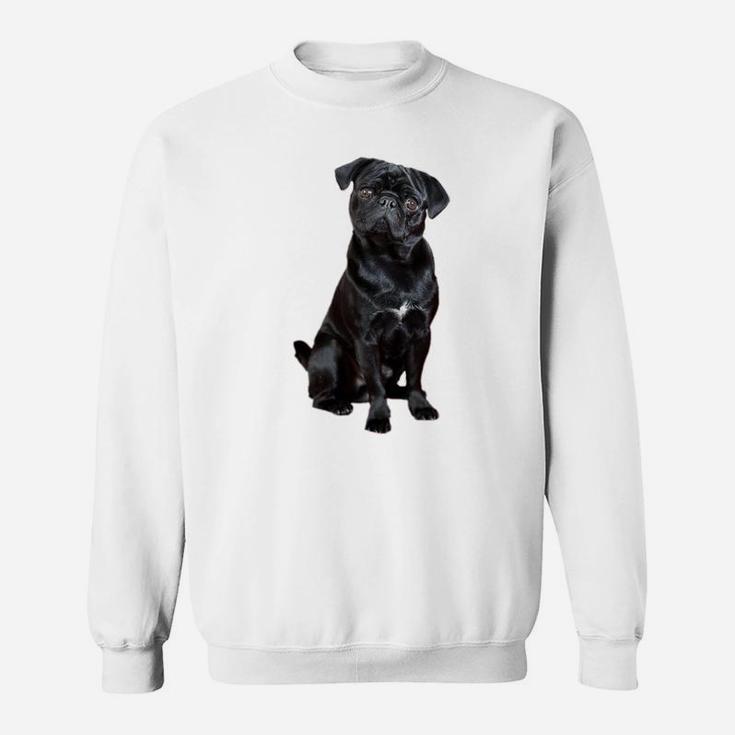 Black Pug Dog For Dog Mom Dad Funny Cute Black Pug Sweatshirt