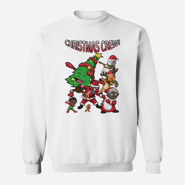 Black Santa Claus Sweatshirt African American Christmas Crew Sweatshirt Sweatshirt