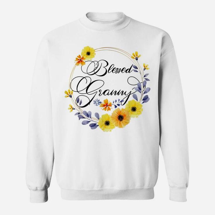 Blessed Granny Shirt For Women Beautiful Flower Floral Sweatshirt
