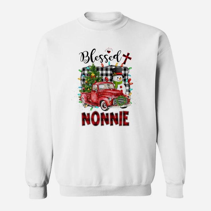 Blessed Nonnie Christmas Snowman - Grandma Gift Sweatshirt