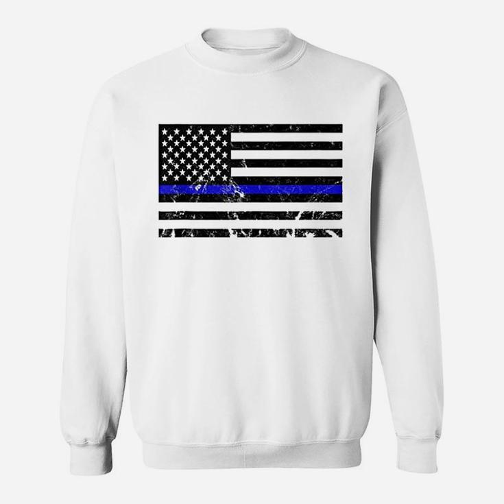 Blue Lives Matter Usa Flag Sweatshirt