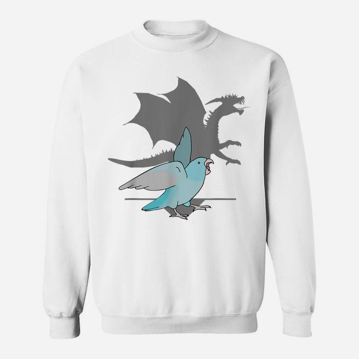 Blue Pacific Parrotlet With Dragon Shadow Birb Memes Parrot Sweatshirt