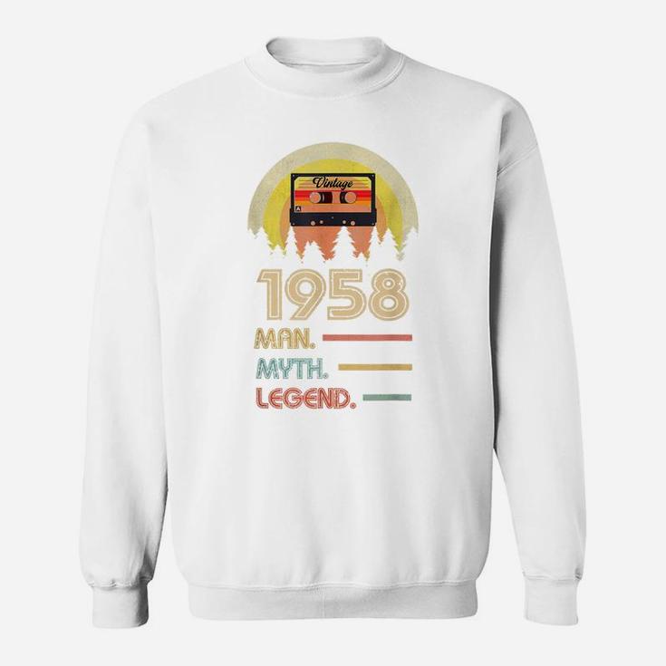 Born 1958 Man Myth Legend Birthday Gifts For 62 Years Old Sweatshirt
