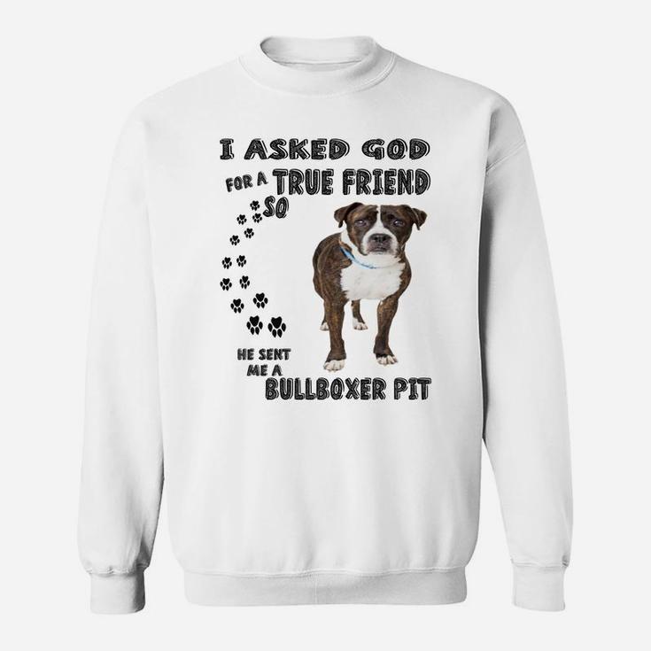 Bullboxer Pit Quote Mom Dad Costume, Boxer Pitbull Mix Dog Sweatshirt