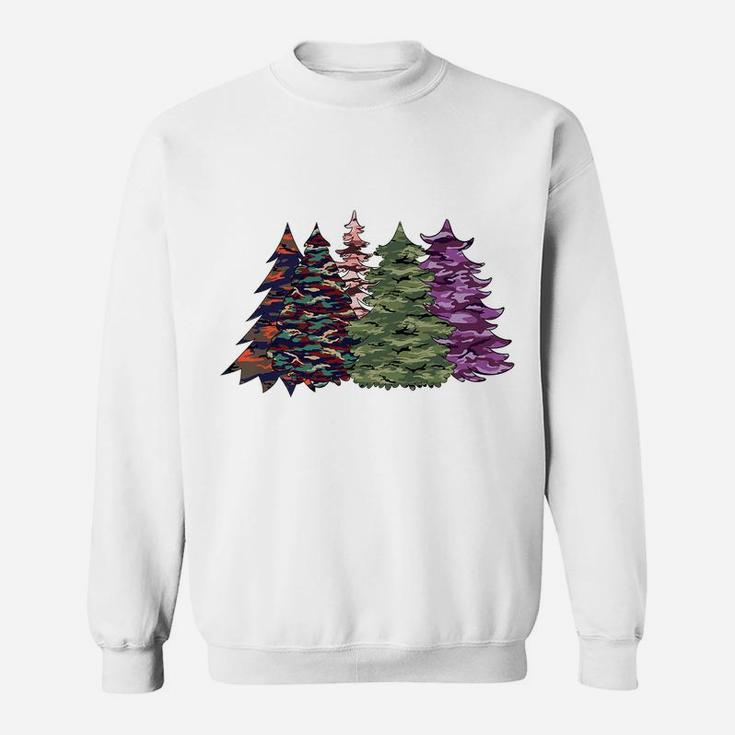 Camo Christmas Tree Print Military Gift Men Women Sweatshirt