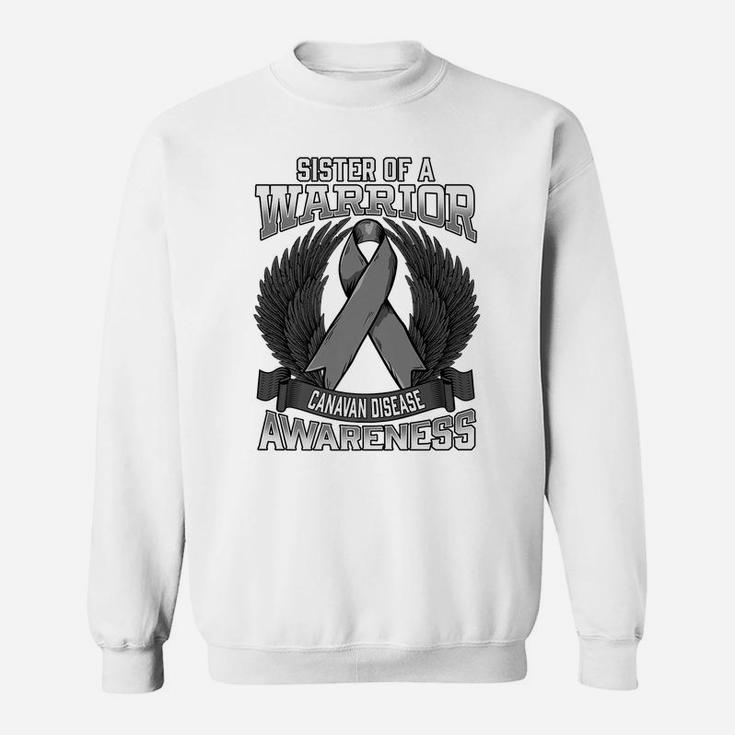 Canavan Disease Family Awareness Sister Wings Support Ribbon Sweatshirt