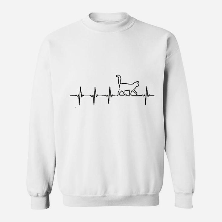 Cat Heartbeat Ekg I Love My Cat Sweatshirt