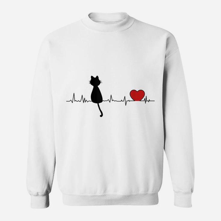 Cat Heartbeat - Funny Cat Sweatshirt