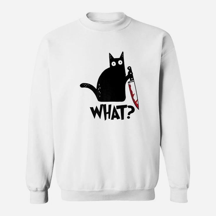 Cat What Black Cat Sweatshirt