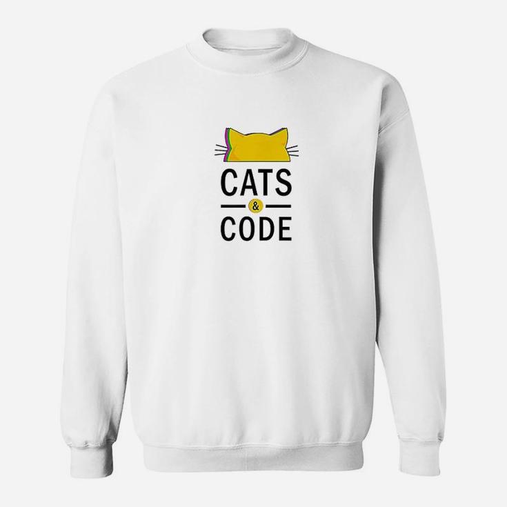 Cats And Code Cat And Programming Sweatshirt