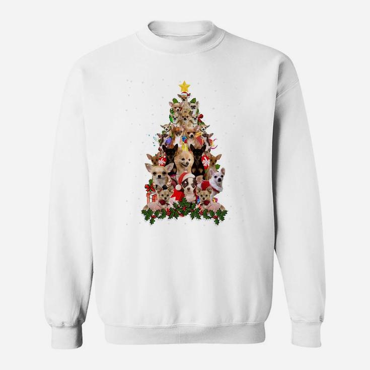 Chihuahua Christmas Tree Xmas Gift For Chihuahua Dogs Lover Sweatshirt