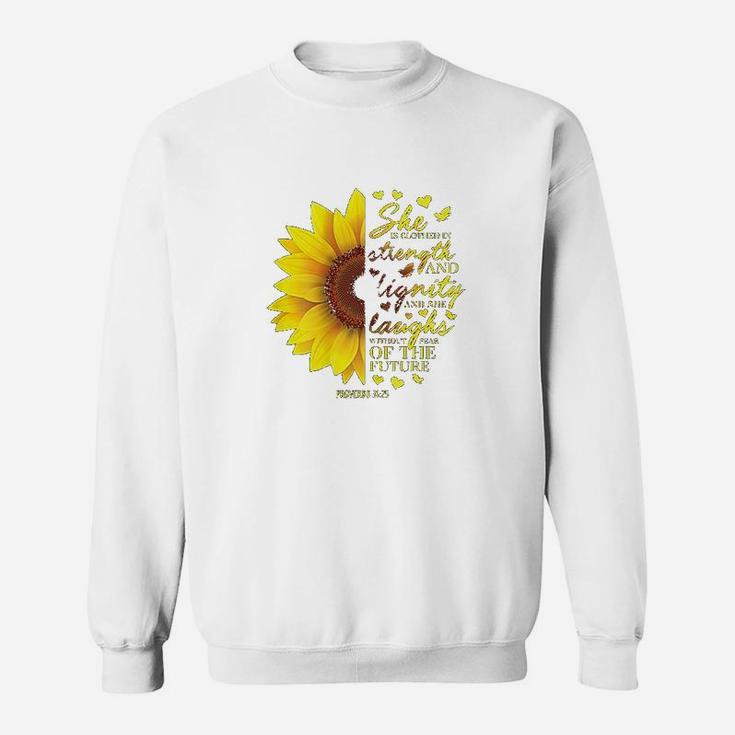 Christian Verse Sunflower Scripture Religious Gift Her Sweatshirt