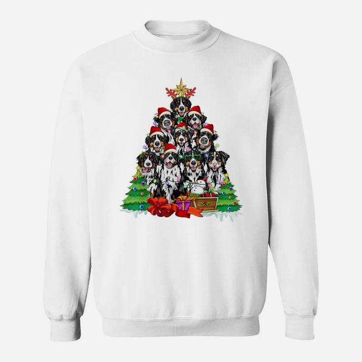 Christmas Pajama Bernese Mountain Tree Xmas For Dog Dad Mom Sweatshirt
