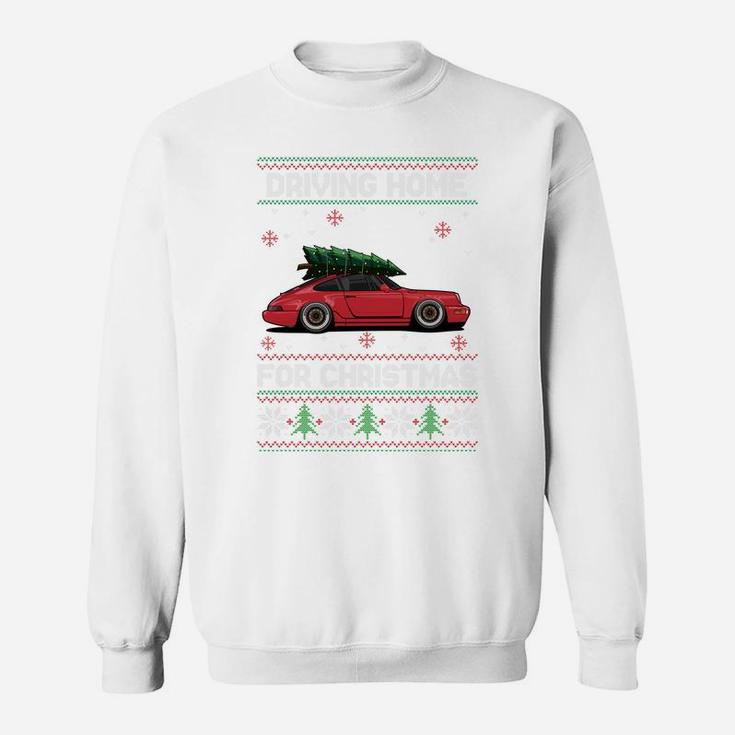 Christmas Tree Oldtimer Car Xmas Ugly Sweater Pullover Look Sweatshirt Sweatshirt